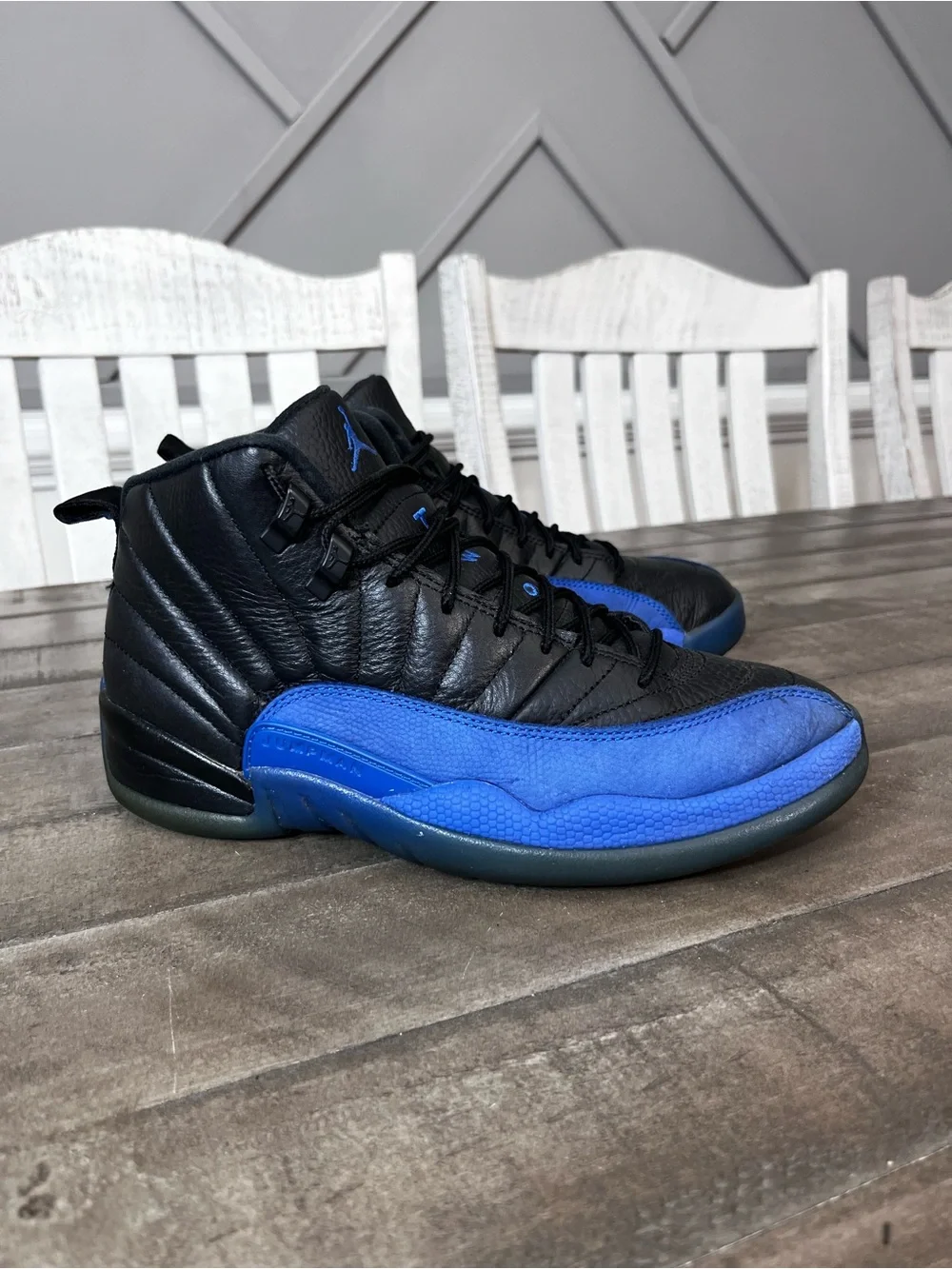 Nike Air Jordan Retro 12 Black Game Royal Size 8 Men's